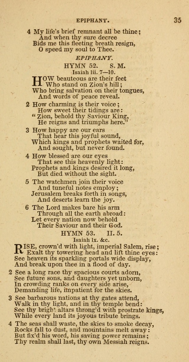 Hymns of the Protestant Episcopal Church of the United States, as authorized by the General Convention: with an additional selection page 35