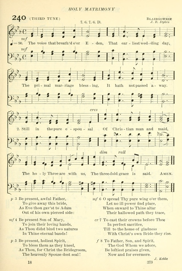 The Church Hymnal: revised and enlarged in accordance with the action of the General Convention of the Protestant Episcopal Church in the United States of America in the year of our Lord 1892. (Ed. B) page 321