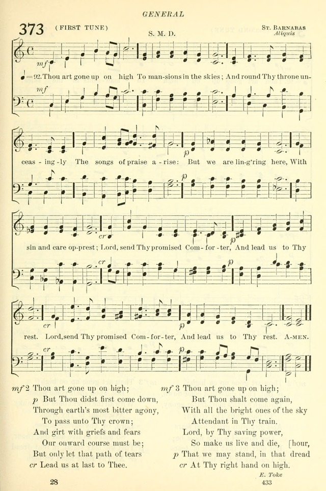 The Church Hymnal: revised and enlarged in accordance with the action of the General Convention of the Protestant Episcopal Church in the United States of America in the year of our Lord 1892. (Ed. B) page 481