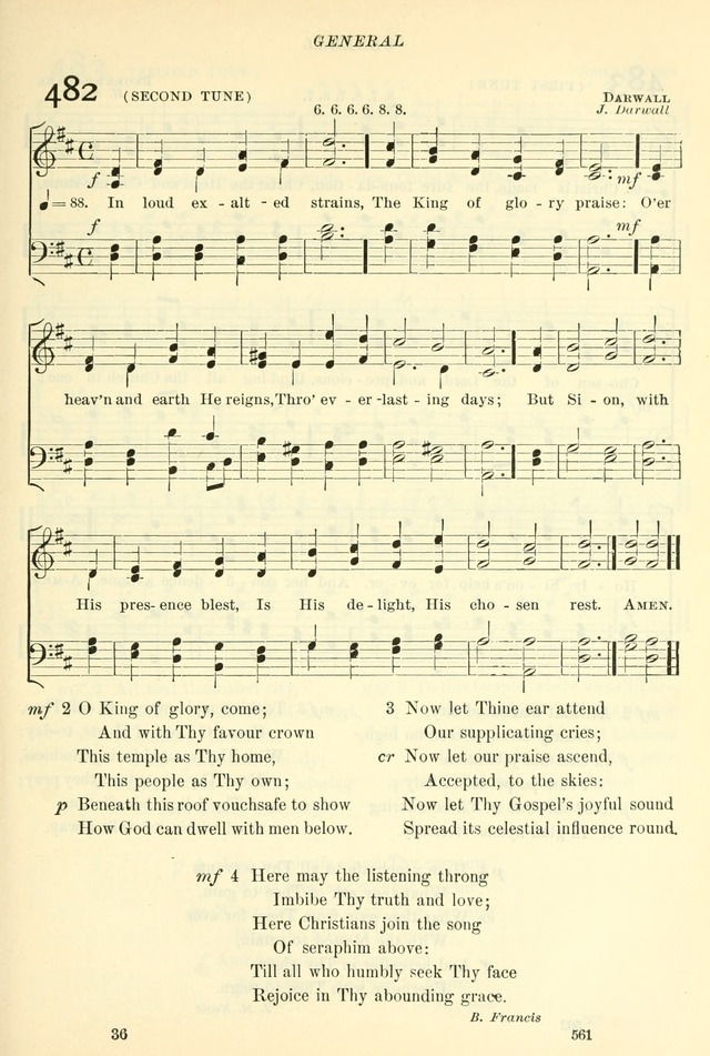 The Church Hymnal: revised and enlarged in accordance with the action of the General Convention of the Protestant Episcopal Church in the United States of America in the year of our Lord 1892. (Ed. B) page 609