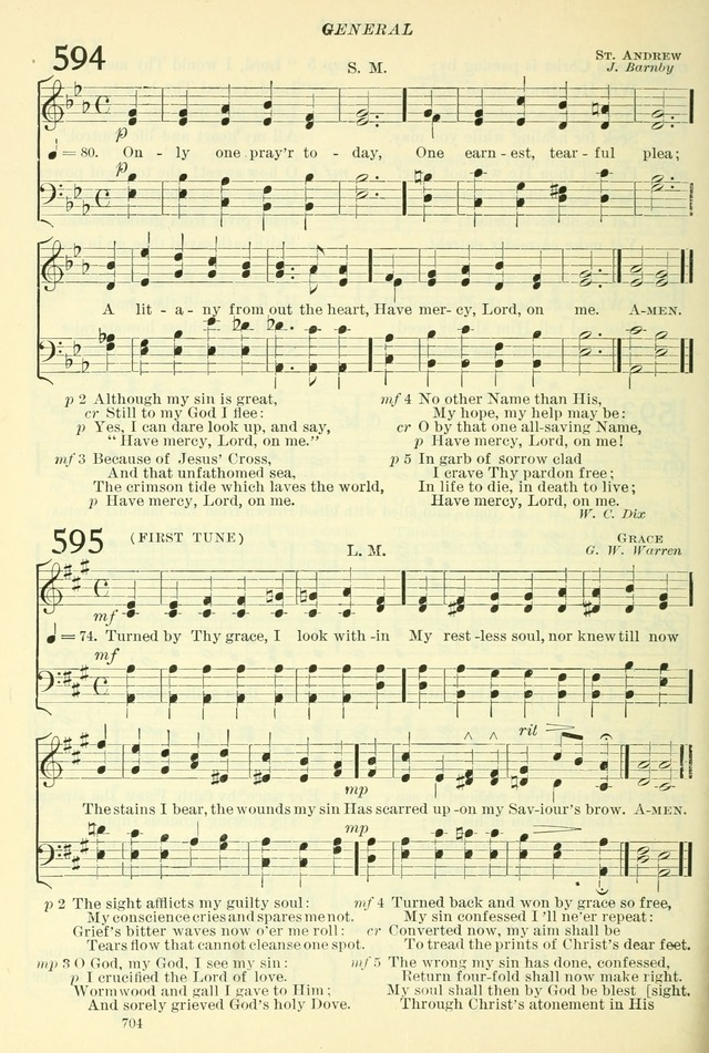 The Church Hymnal: revised and enlarged in accordance with the action of the General Convention of the Protestant Episcopal Church in the United States of America in the year of our Lord 1892. (Ed. B) page 752