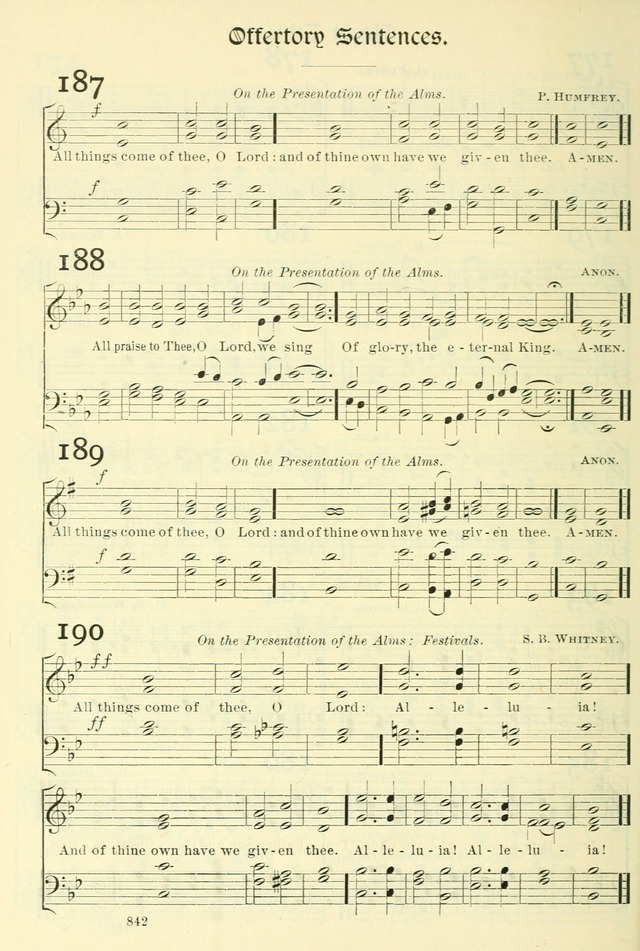The Church Hymnal: revised and enlarged in accordance with the action of the General Convention of the Protestant Episcopal Church in the United States of America in the year of our Lord 1892. (Ed. B) page 890