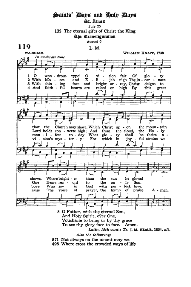 The Hymnal of the Protestant Episcopal Church in the United States of America 1940 page 158