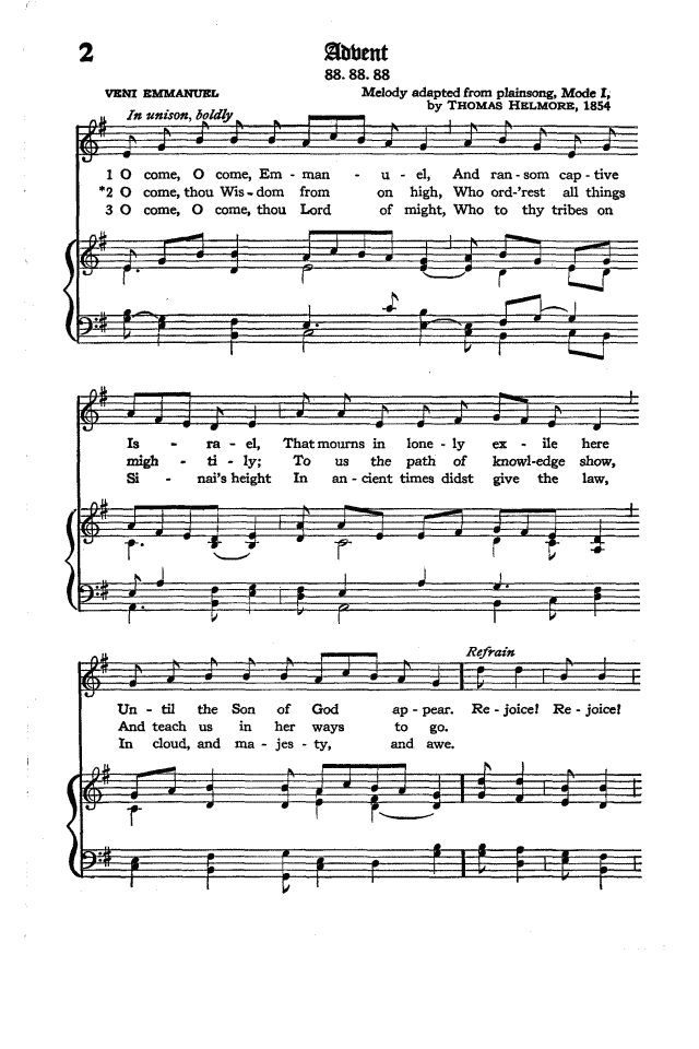 The Hymnal of the Protestant Episcopal Church in the United States of America 1940 page 2