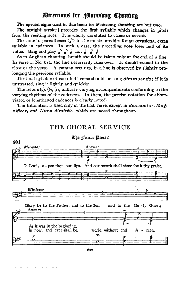The Hymnal of the Protestant Episcopal Church in the United States of America 1940 page 699
