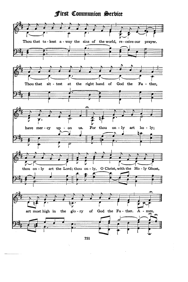 The Hymnal of the Protestant Episcopal Church in the United States of America 1940 page 751