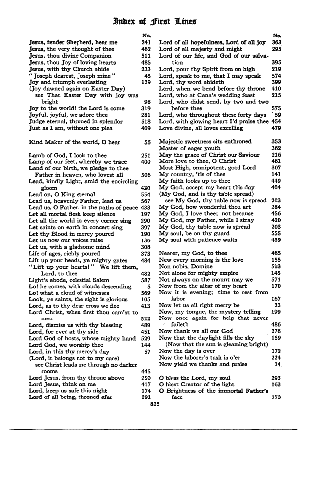 The Hymnal of the Protestant Episcopal Church in the United States of America 1940 page 825