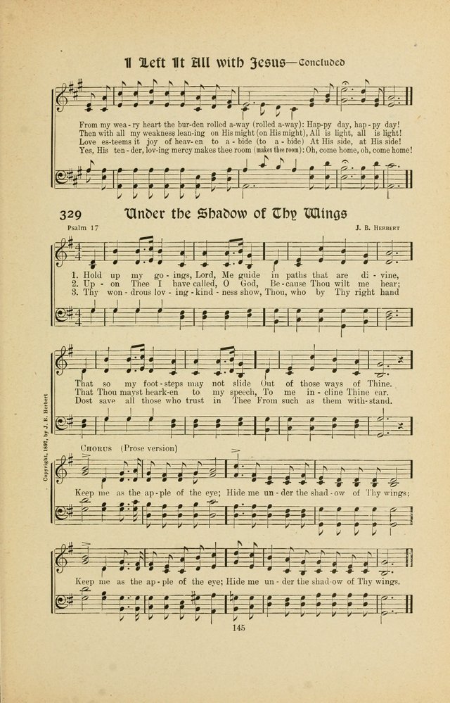 Hymns, Psalms and Gospel Songs: with responsive readings page 145