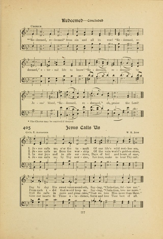 Hymns, Psalms and Gospel Songs: with responsive readings page 217