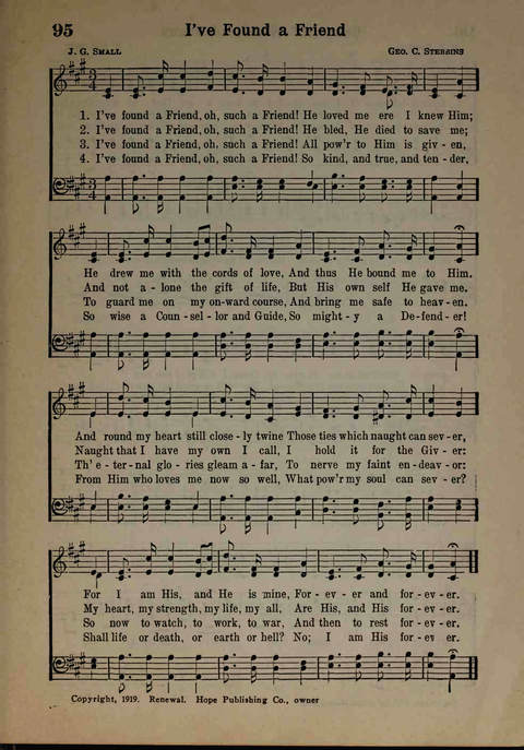 Hymns of Praise Number Two page 95