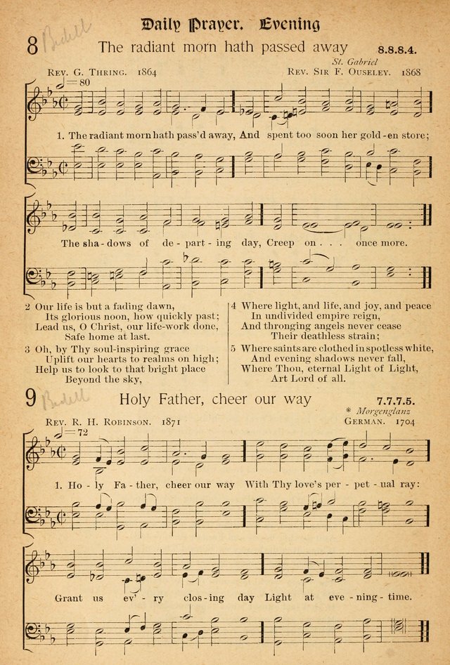 The Hymnal: revised and enlarged as adopted by the General Convention of the Protestant Episcopal Church in the United States of America in the of our Lord 1892..with music, as used in Trinity Church page 6