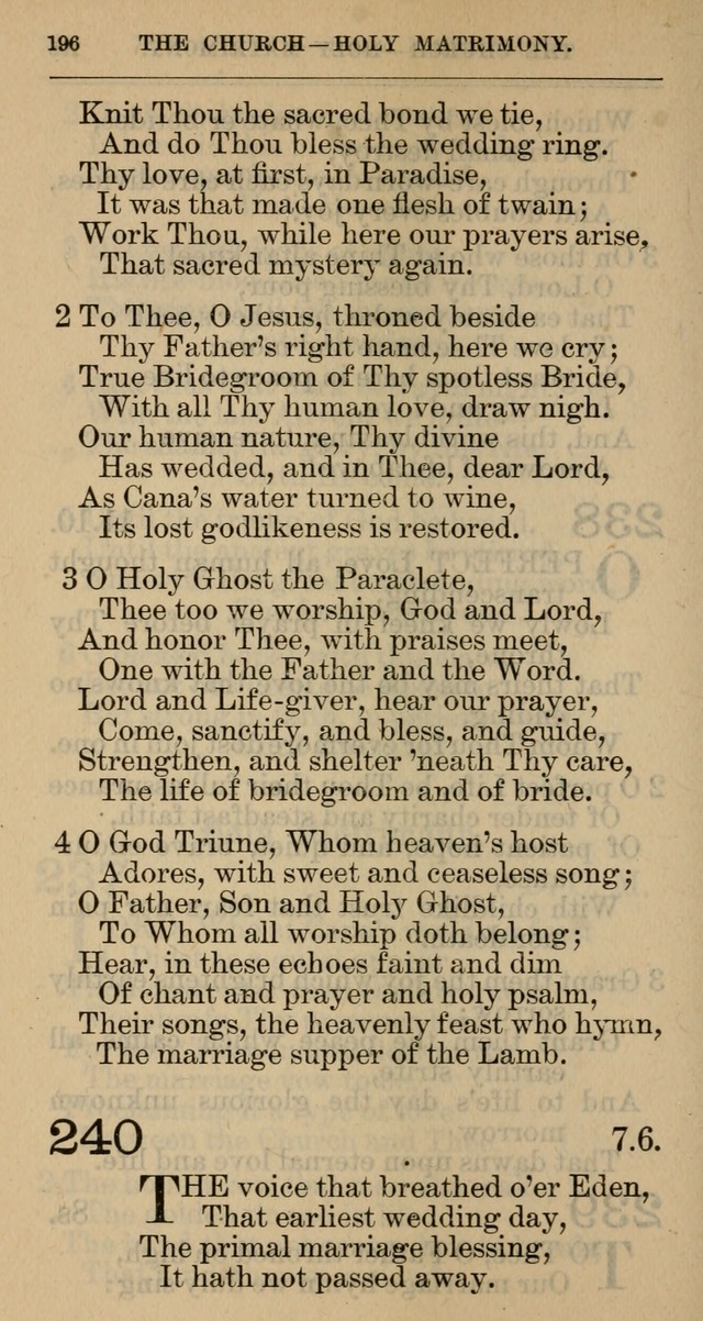 The Hymnal: revised and enlarged as adopted by the General Convention of the Protestant Episcopal Church in the United States of America in the year of our Lord 1892 page 209