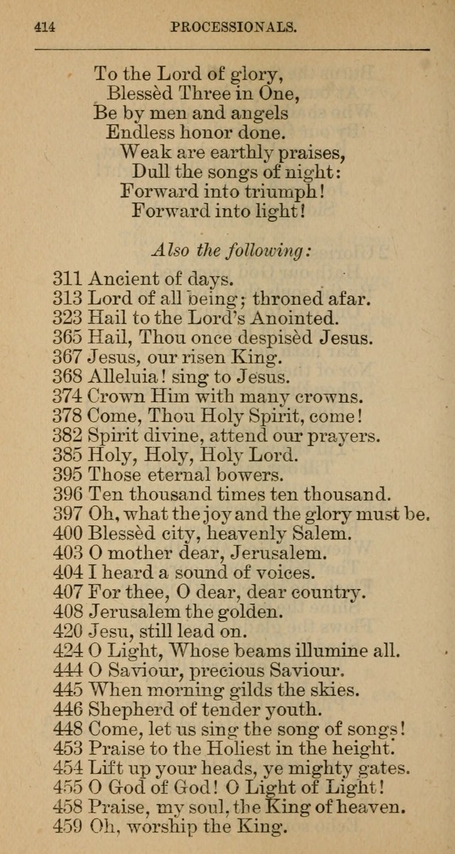 The Hymnal: revised and enlarged as adopted by the General Convention of the Protestant Episcopal Church in the United States of America in the year of our Lord 1892 page 427