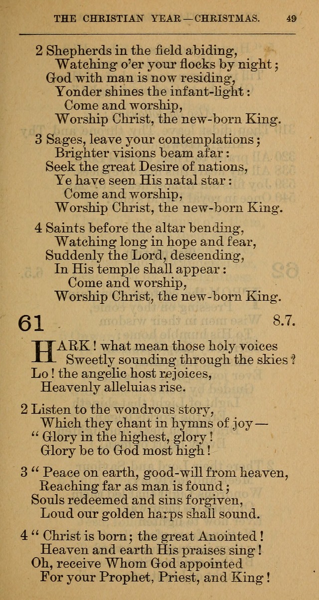 The Hymnal: revised and enlarged as adopted by the General Convention of the Protestant Episcopal Church in the United States of America in the year of our Lord 1892 page 62