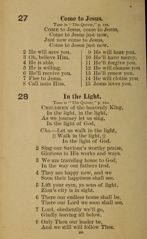 Heavenly Recruit Praise Hymns page 20