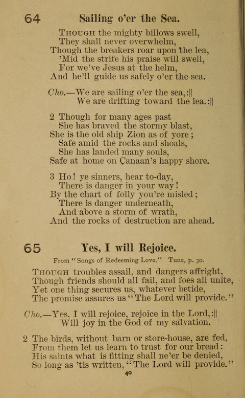 Heavenly Recruit Praise Hymns page 40