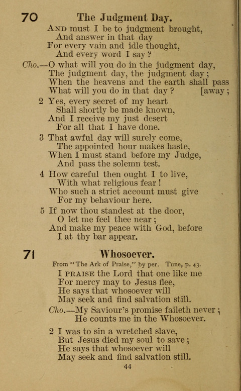 Heavenly Recruit Praise Hymns page 44