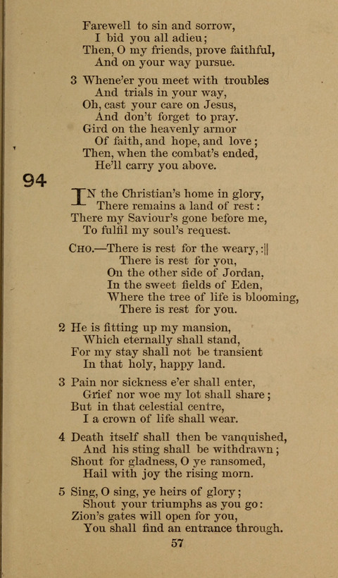 Heavenly Recruit Praise Hymns page 57