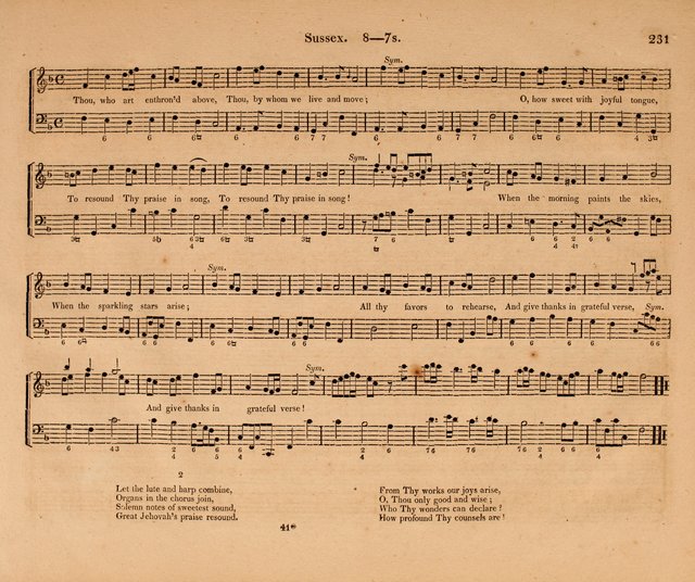 Harmonia Sacra: a Compilation of Psalm and Hymn Tunes [from the most celebrated European masters] page 231