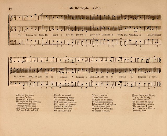 Harmonia Sacra: a Compilation of Psalm and Hymn Tunes [from the most celebrated European masters] page 44