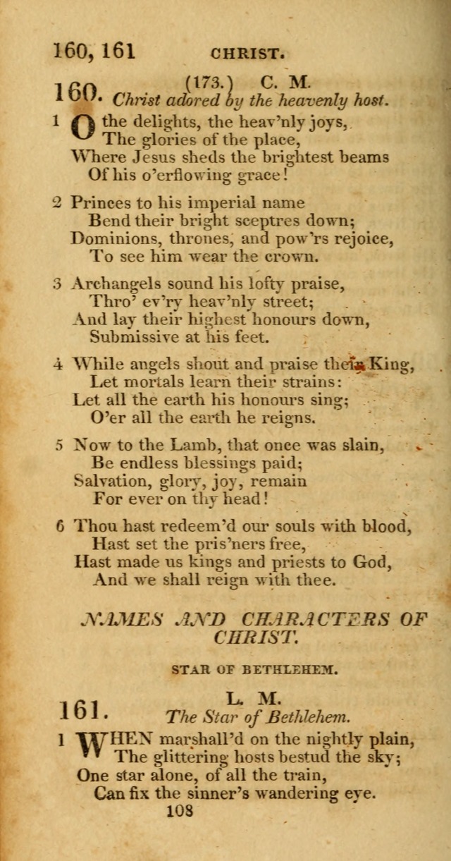 Hymns, Selected and Original: for public and private worship (1st ed.) page 108