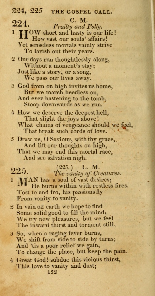 Hymns, Selected and Original: for public and private worship (1st ed.) page 152
