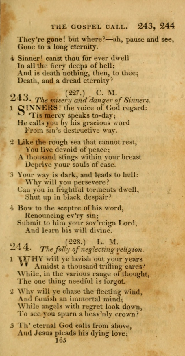 Hymns, Selected and Original: for public and private worship (1st ed.) page 165
