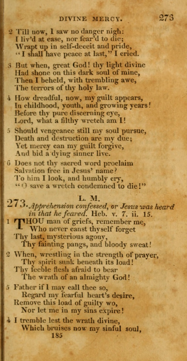 Hymns, Selected and Original: for public and private worship (1st ed.) page 185