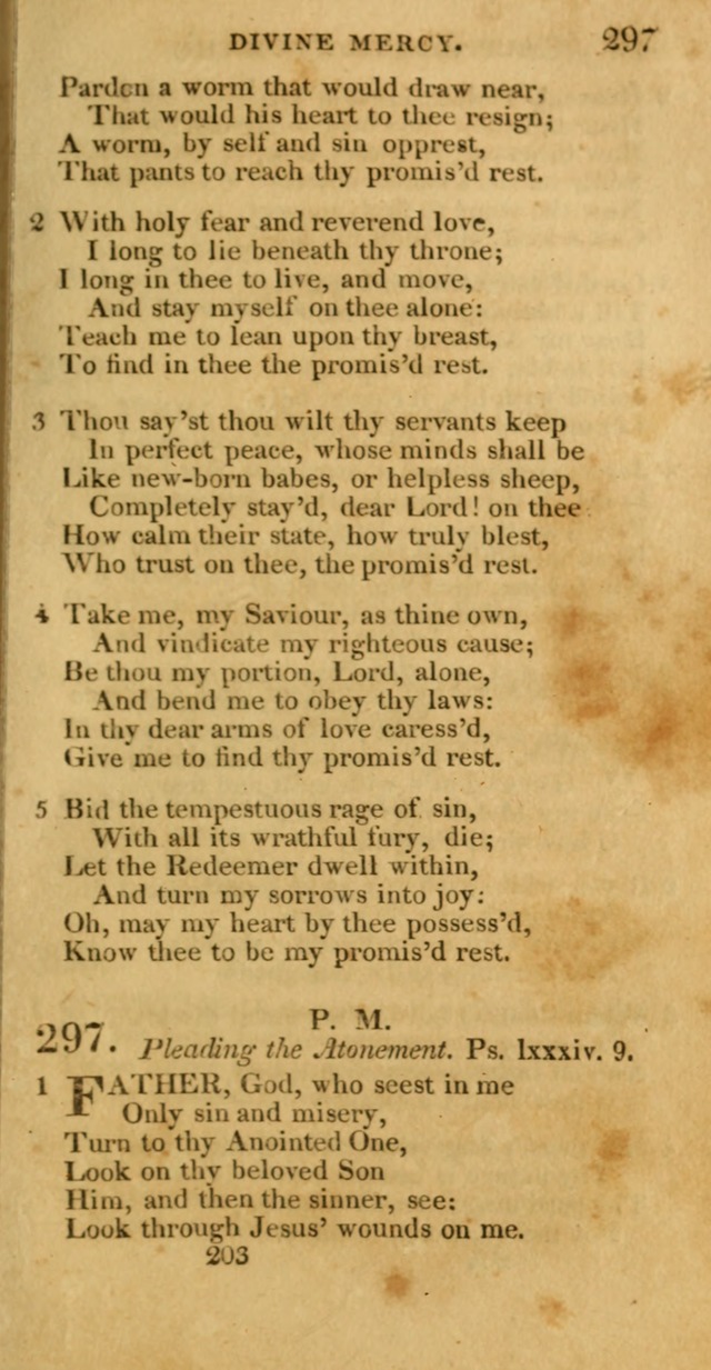 Hymns, Selected and Original: for public and private worship (1st ed.) page 203
