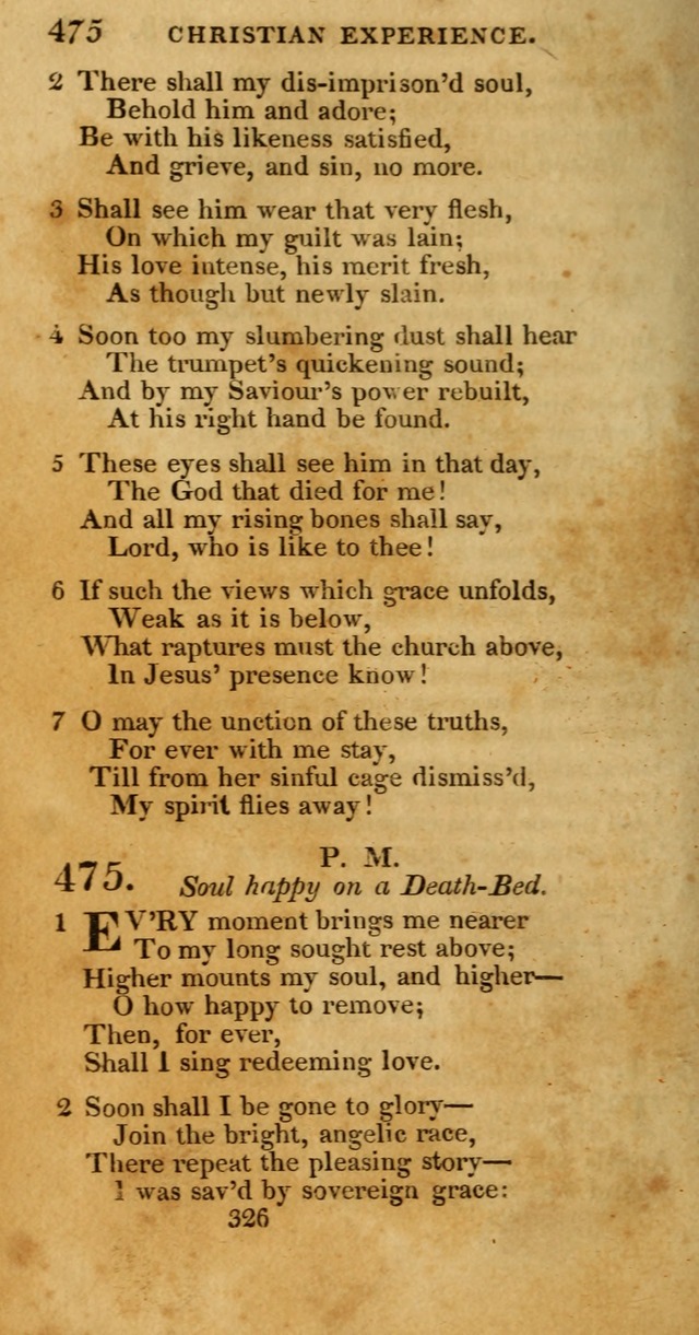 Hymns, Selected and Original: for public and private worship (1st ed.) page 326