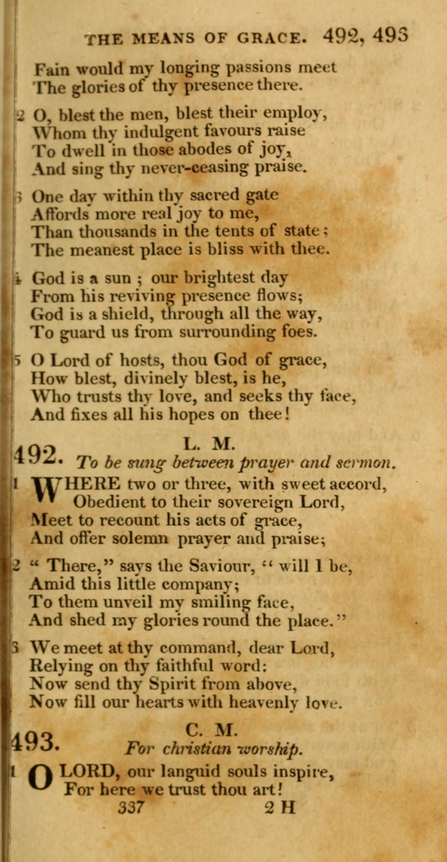 Hymns, Selected and Original: for public and private worship (1st ed.) page 337
