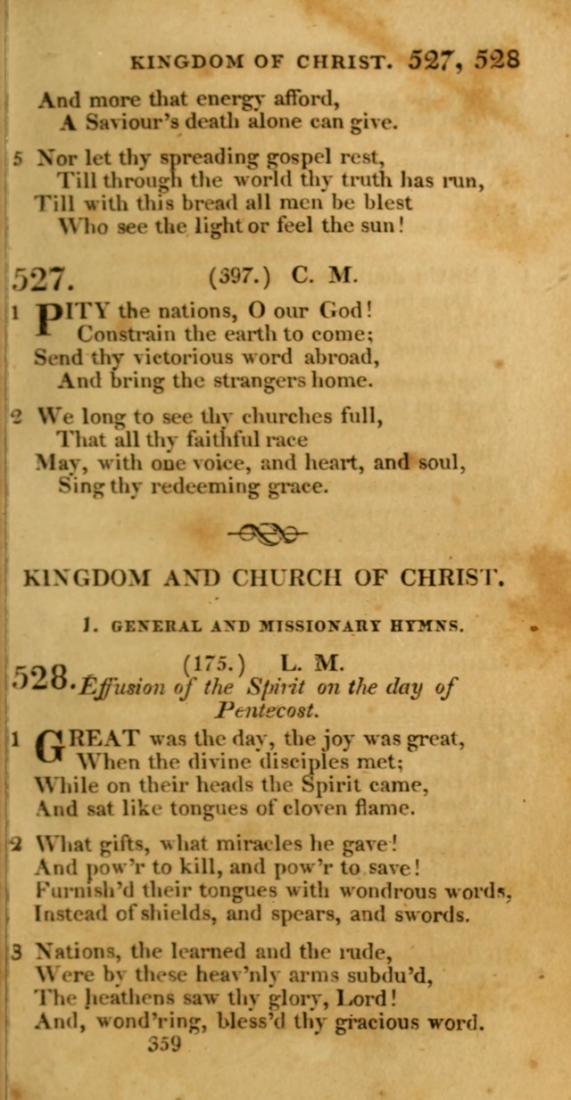 Hymns, Selected and Original: for public and private worship (1st ed.) page 359