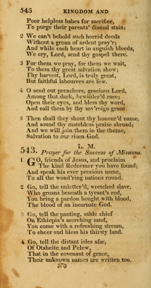 Hymns, Selected and Original: for public and private worship (1st ed.) page 370
