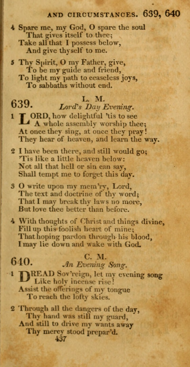 Hymns, Selected and Original: for public and private worship (1st ed.) page 437