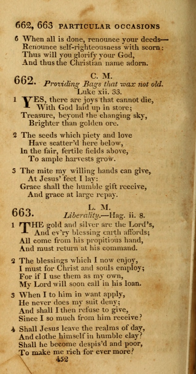 Hymns, Selected and Original: for public and private worship (1st ed.) page 452