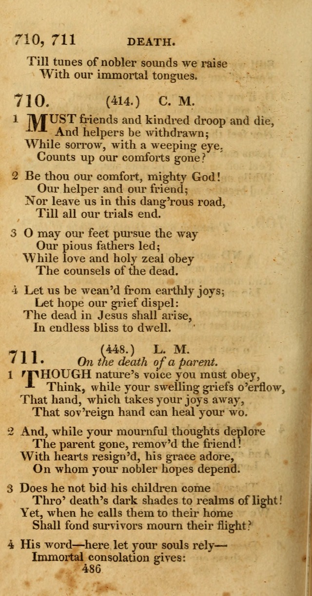Hymns, Selected and Original: for public and private worship (1st ed.) page 486