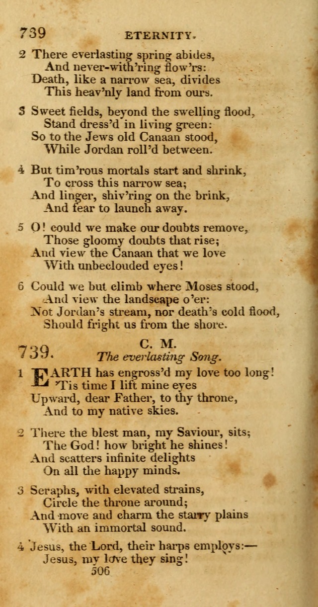 Hymns, Selected and Original: for public and private worship (1st ed.) page 506