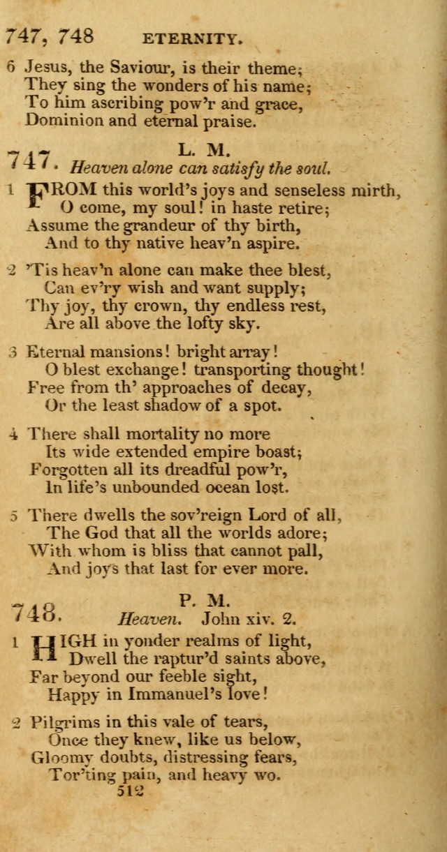 Hymns, Selected and Original: for public and private worship (1st ed.) page 512