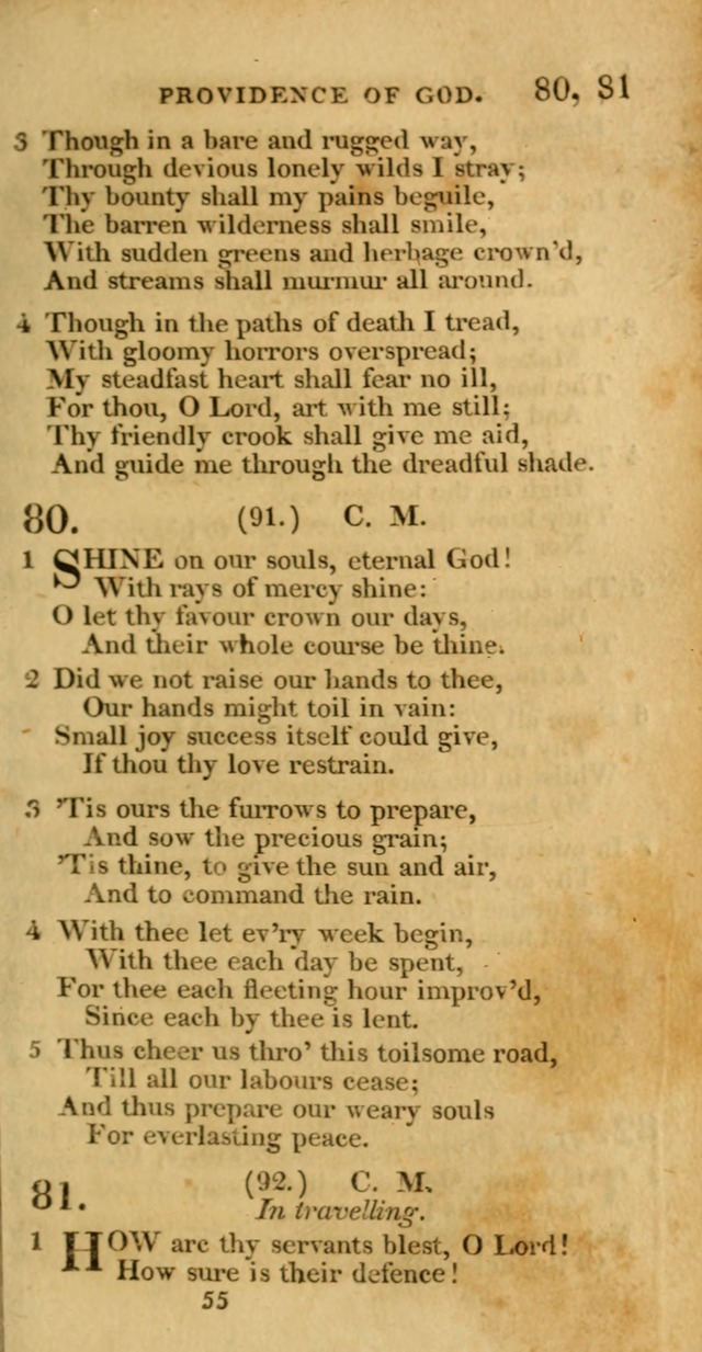 Hymns, Selected and Original: for public and private worship (1st ed.) page 55