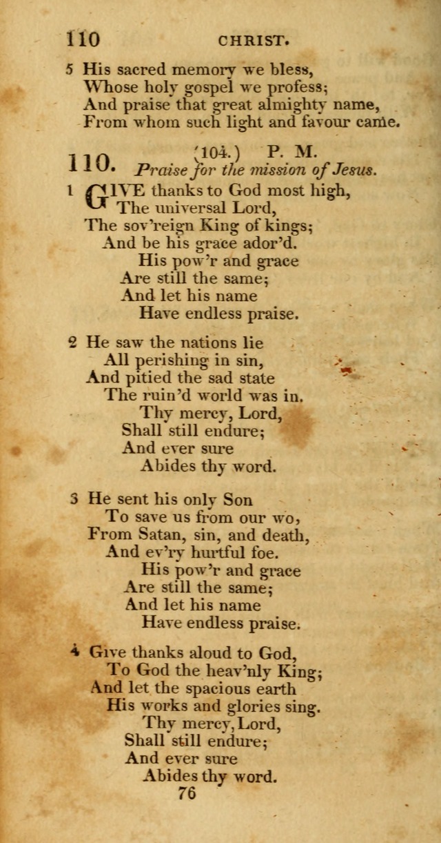 Hymns, Selected and Original: for public and private worship (1st ed.) page 76