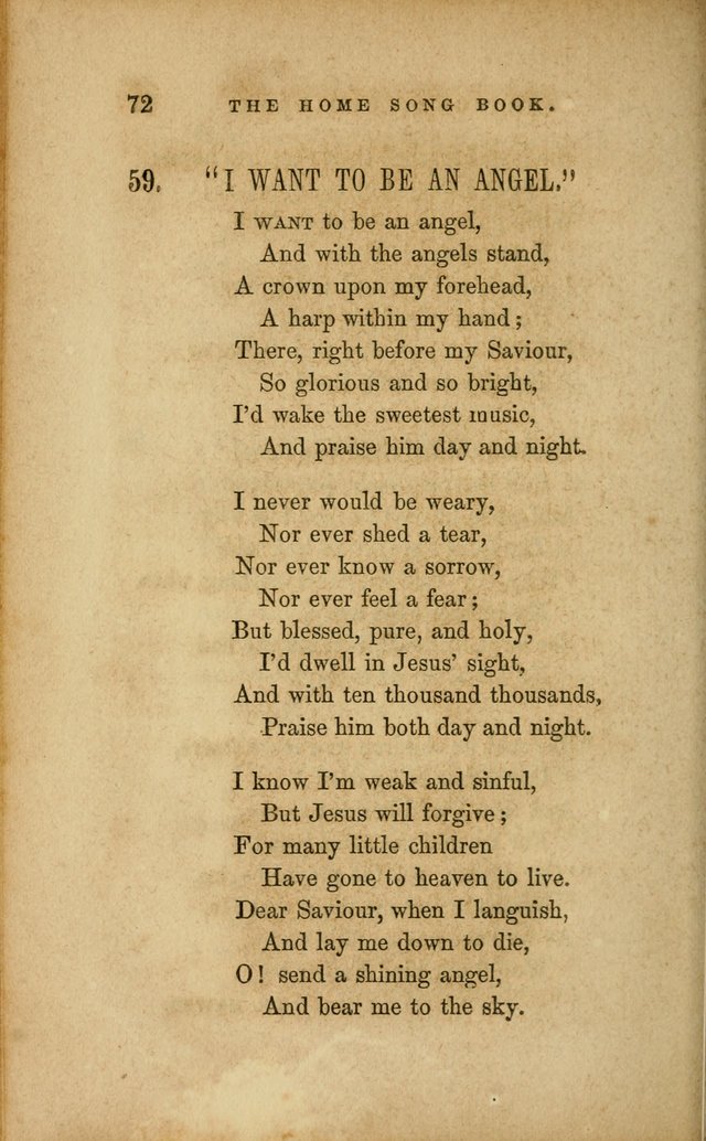 Home Song Book, prepared for the use of the Children of the Home for the Friendless page 60