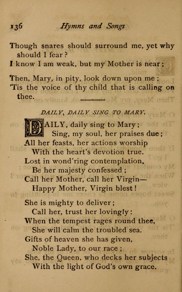 Hymns and Songs for Catholic Children page 136