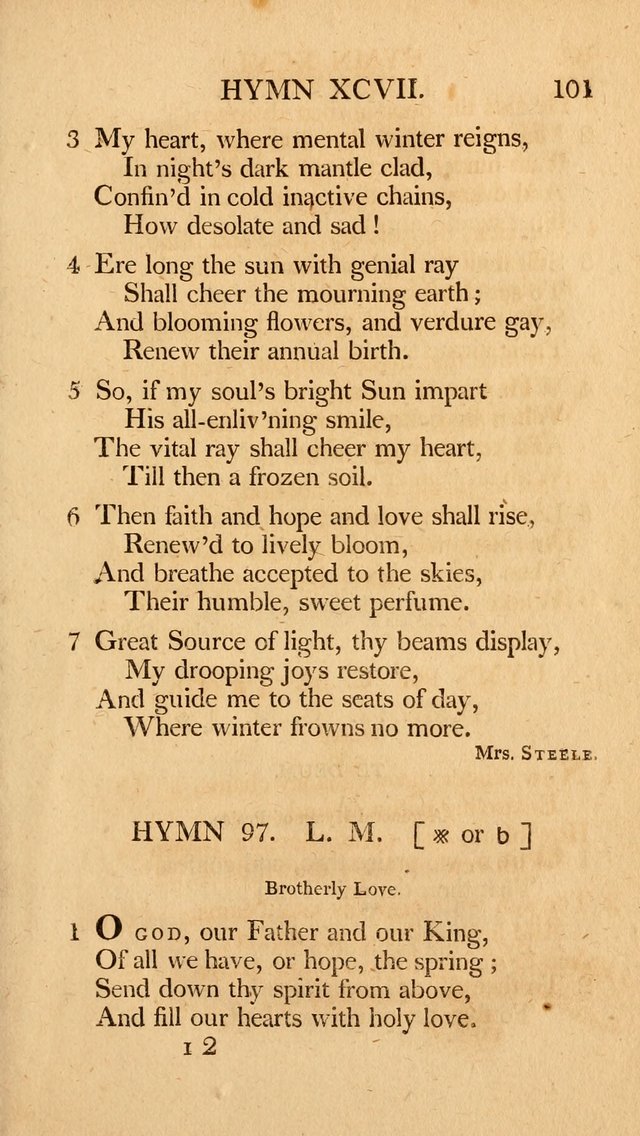 Hymns, Selected from the Most Approved Authors, for the use of Trinity Church, Boston page 102