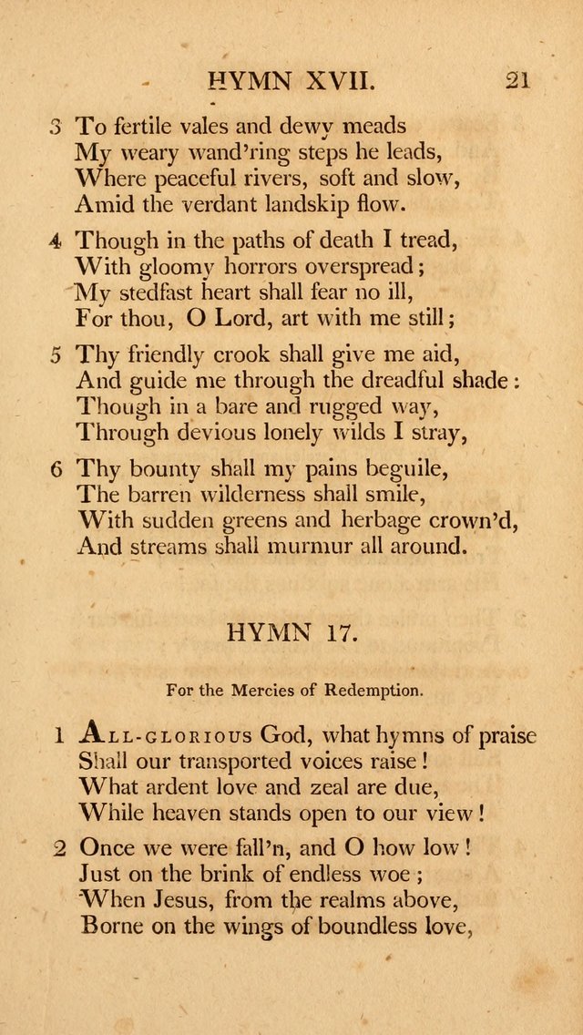 Hymns, Selected from the Most Approved Authors, for the use of Trinity Church, Boston page 22