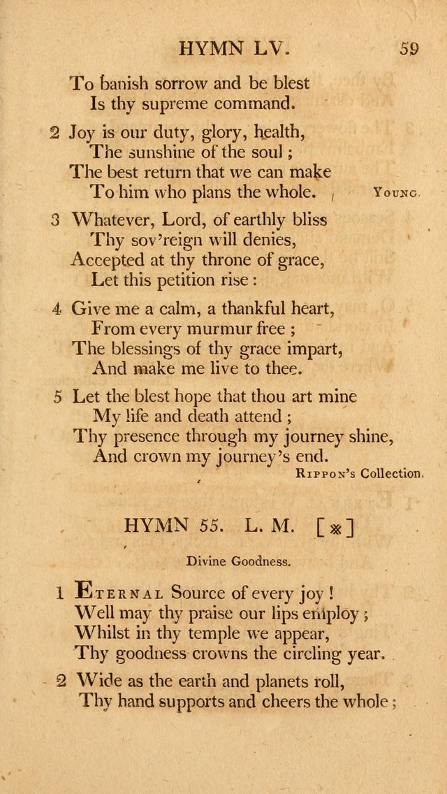 Hymns, Selected from the Most Approved Authors, for the use of Trinity Church, Boston page 60