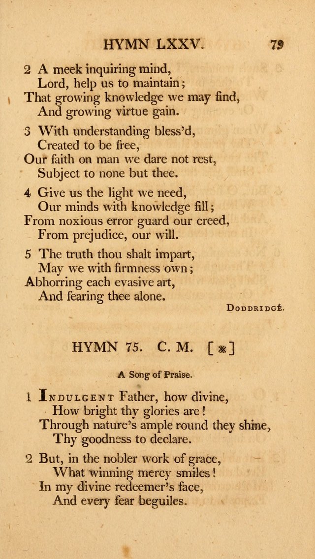 Hymns, Selected from the Most Approved Authors, for the use of Trinity Church, Boston page 80