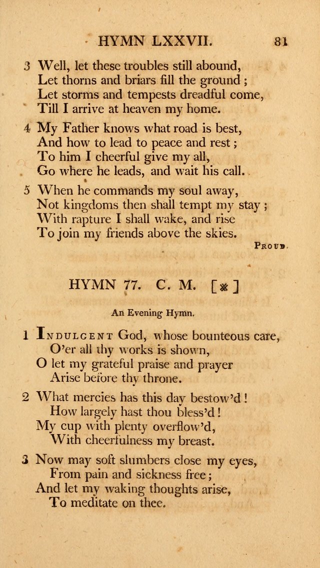 Hymns, Selected from the Most Approved Authors, for the use of Trinity Church, Boston page 82