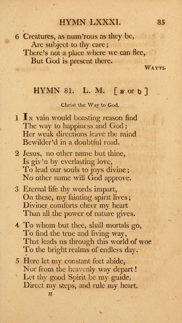 Hymns, Selected from the Most Approved Authors, for the use of Trinity Church, Boston page 86