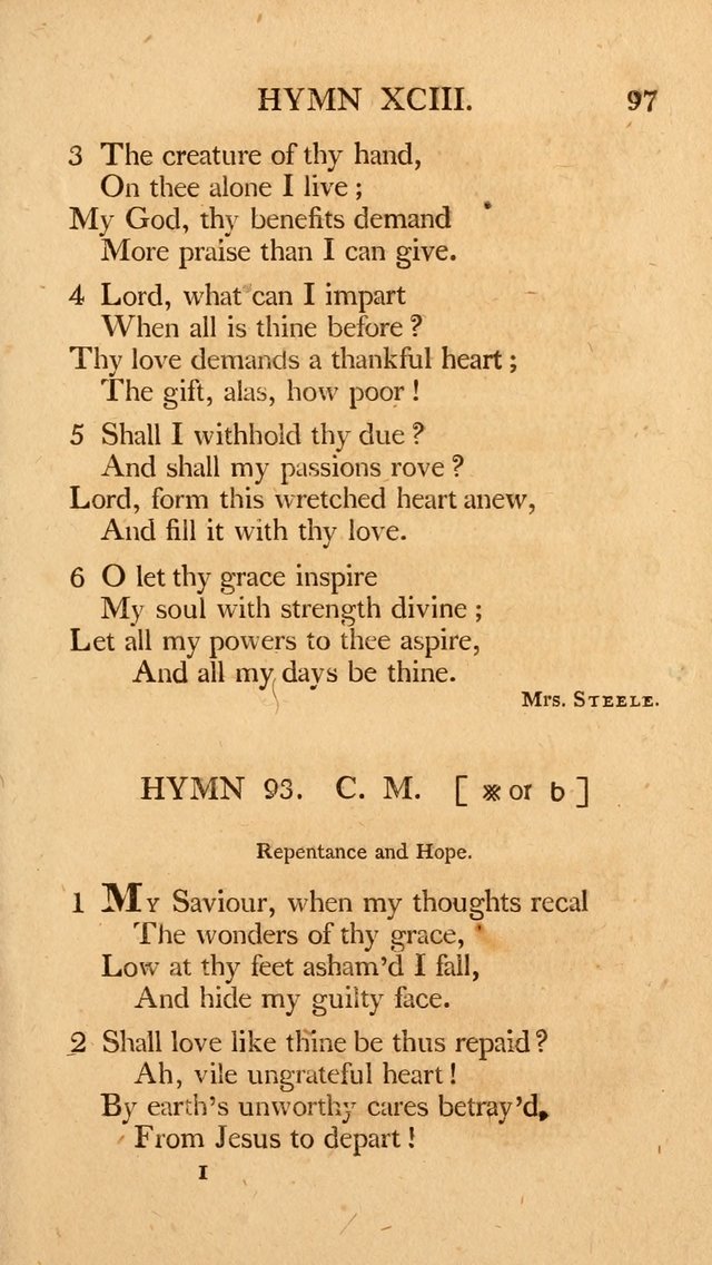 Hymns, Selected from the Most Approved Authors, for the use of Trinity Church, Boston page 98