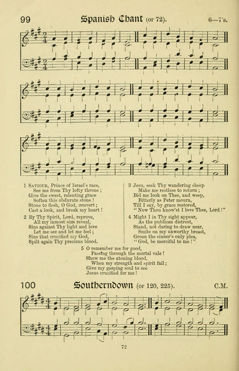Hymns and Songs: for Mission Services and Conventions, with tunes (Enlarged ed.) page 72
